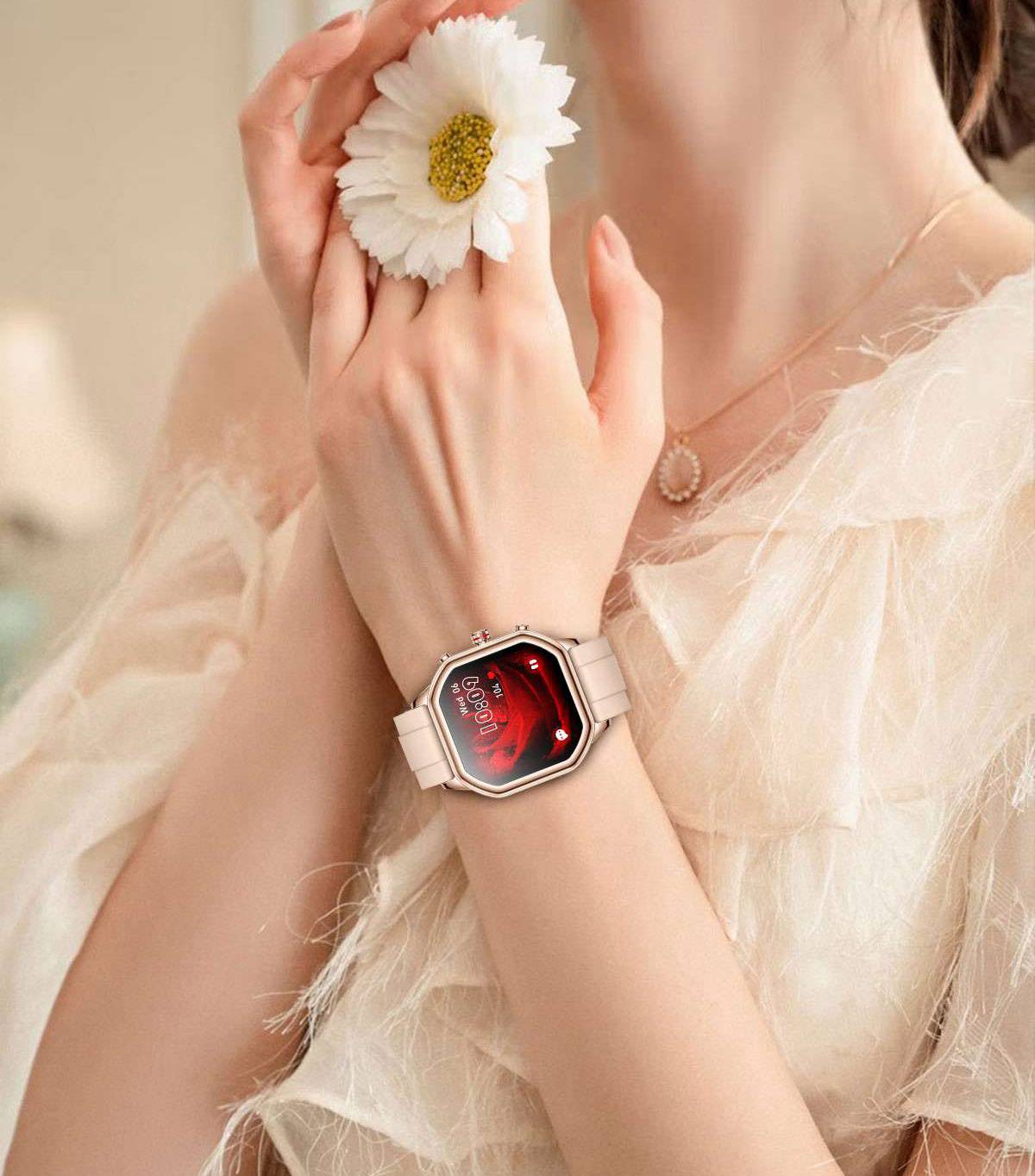 Reloj inteligente para mujer estilo bloque pequeño