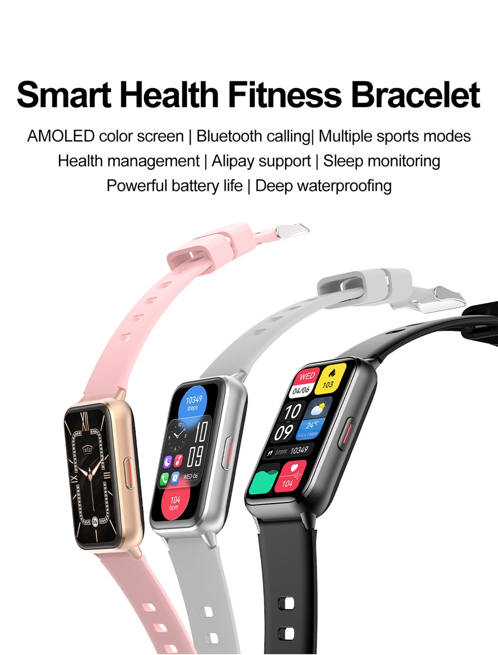 IP68 waterproof fitness tracker