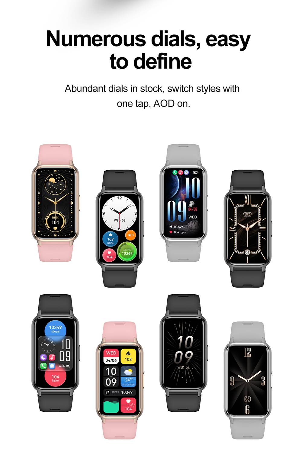 Ultra thin AMOLED smart bracelet