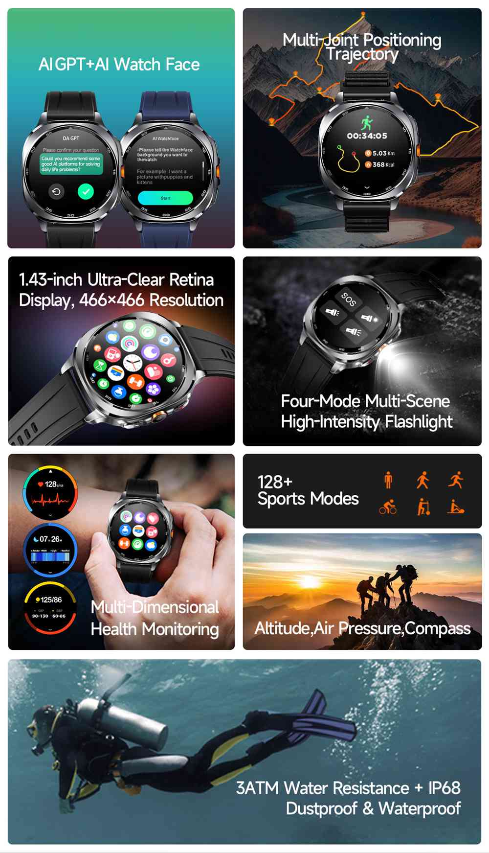 Custom logo outdoor watch manufacturer