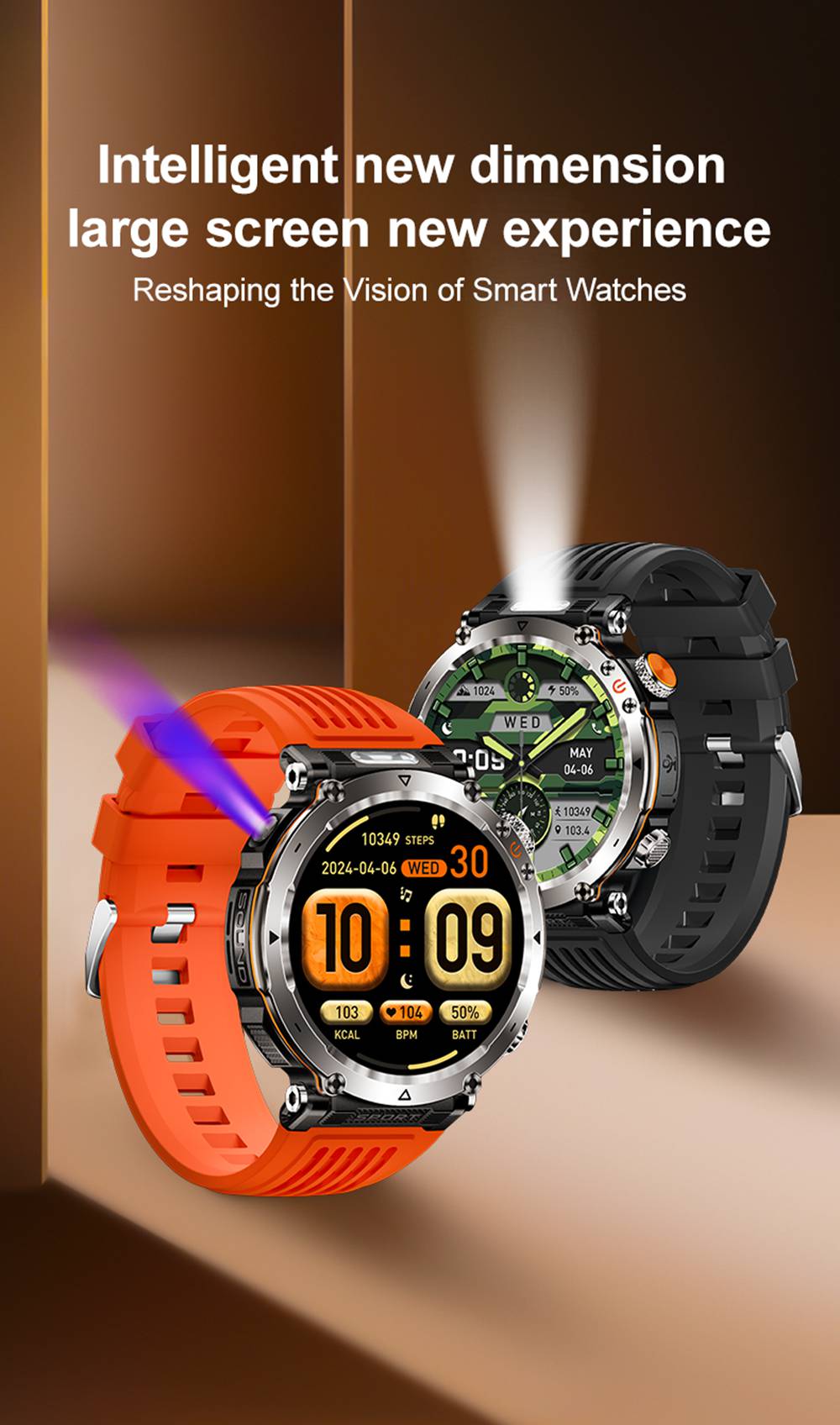 North Edge Smartwatch with Large HD Display