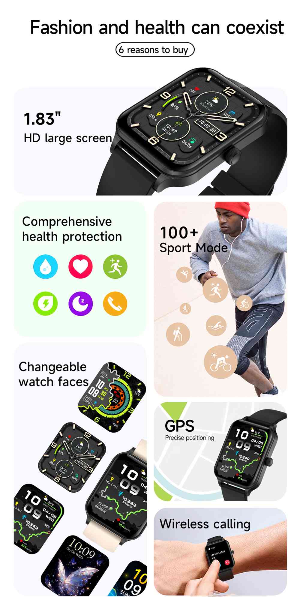 HD screen GPS fitness watch HD screen GPS fitness watch