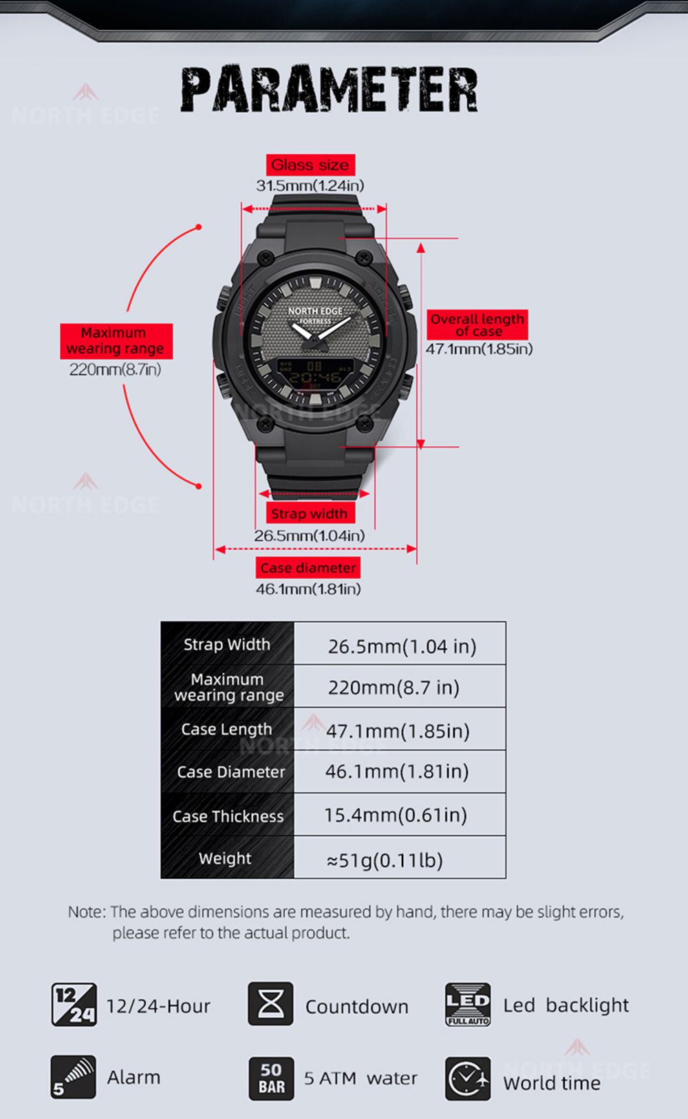 Lightweight comfortable wrist outdoor watch