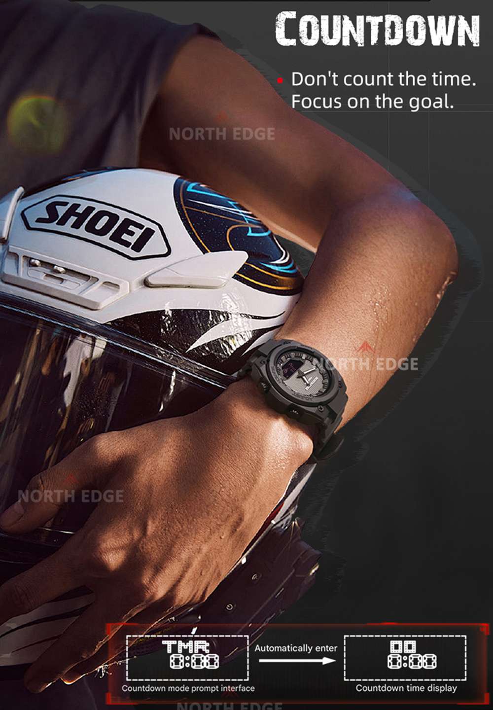 Dual-display analog digital precision watch